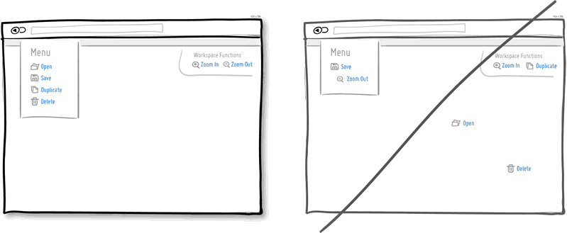 將相關(guān)的條目分組，不要雜亂無章的排列
