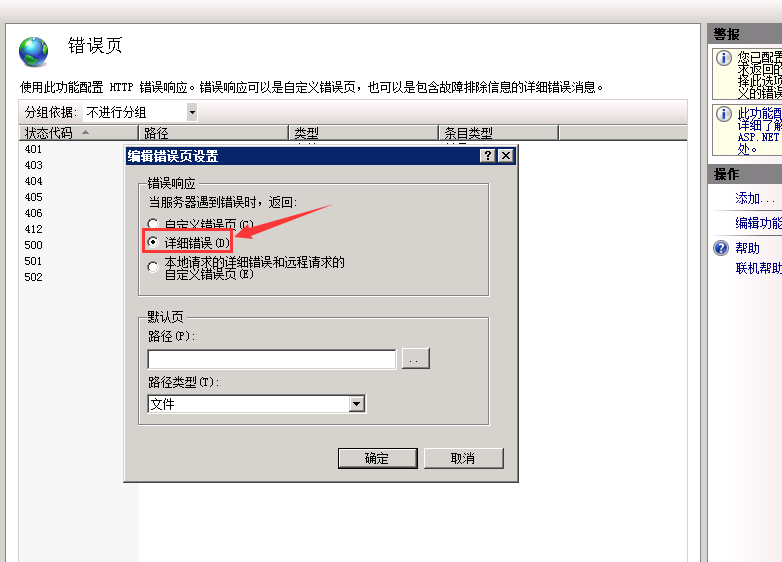如何設置IIS網站輸出詳細錯誤？